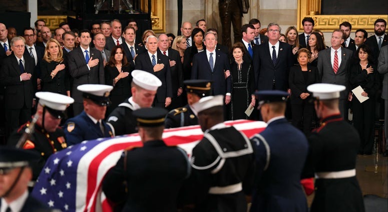 PHOTOS: President George H.W. Bush lies in state at U.S.Capitol